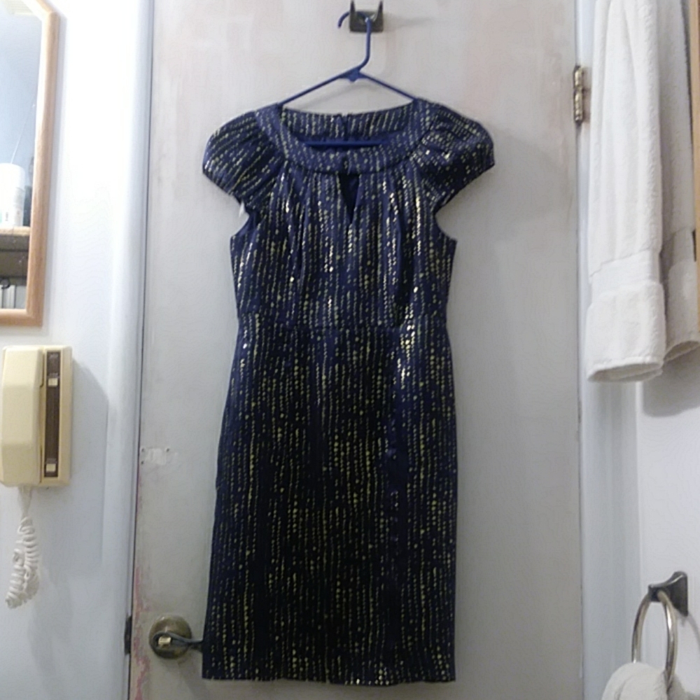 Beautiful Navy and Gold Dress